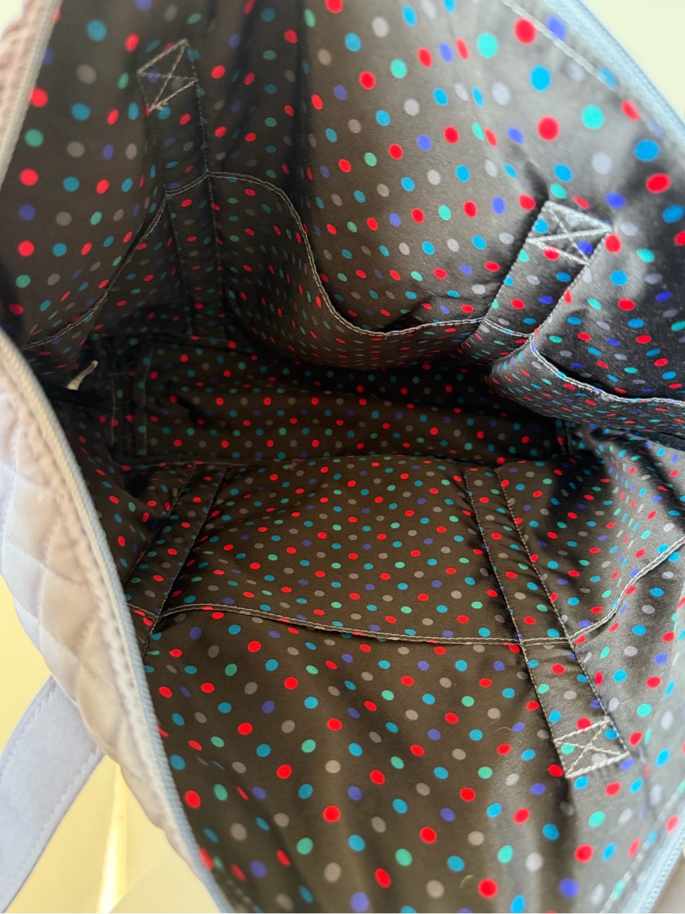 Vera Bradley Quilted Tote and Accessory Organizer in Gray - Picture 3 of 5